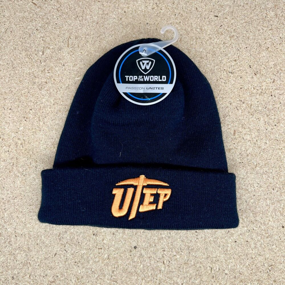 NEW One Size UTEP Miners Top of the World Beanie Blue